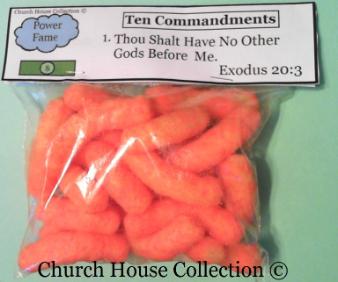 Ten Commandments Thou shalt have no other gods before me snack bag treat for kids