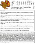 Thanksgiving Turkey Sunday School Lesson One Thankful Man Ten Lepers