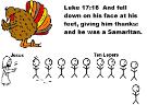 Thanksgiving Turkey One Thankful Man Ten Lepers Clipart Luke 17:16