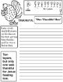 Thanksgiving Turkey One Thankful Man Ten Lepers Writing Paper