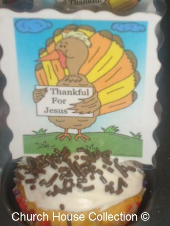 Thanksgiving Turkey Thankful For Jesus Cupcakes