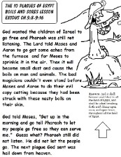 The 10 Plagues of Egypt Boils and Sores Sunday School Lesson