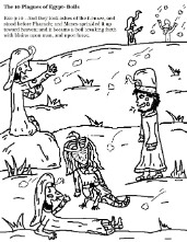 The 10 Plagues of Egypt Boils and Sores Coloring Page