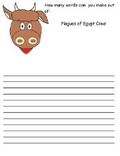 The 10 Plagues of Egypt Cow Word in a word