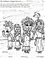 The 10 Plagues of Egypt Darkness Coloring Page