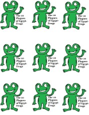 The 10 Plagues of Egypt Frog Cupcake Template