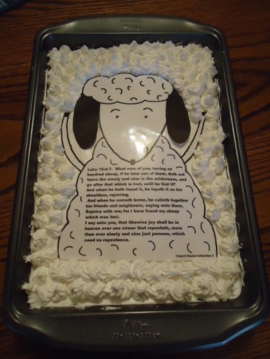 The Parable Of The Lost Sheep Cake Snack For Kids For Sunday school