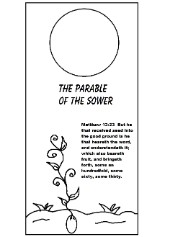 The parable of the sower doorknob hanger template