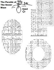Parable of the sower printable maze activity sunday school