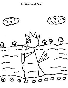 The Parable of the Mustard seed coloring page
