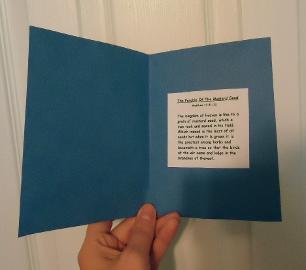 The parable of the mustard seed card craft