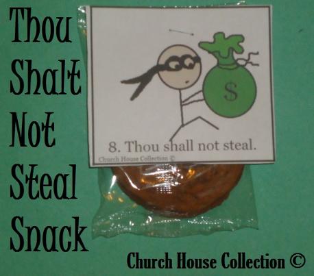 Thou shalt not steal sunday school snack idea