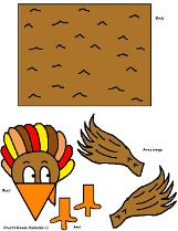 Free Thanksgiving Turkey Crafts for kids in Sunday school or children's church by Church House Collection- Free Printable Turkey Cutout crafts for Sunday school- Thanksgiving Turkey template and pattern