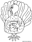Turkey Holding Bible Thanksgiving Coloring Pages for Kids in Sunday school or Childrens Church