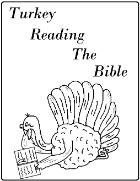 Turkey Reading The Bible Coloring Page Sunday School