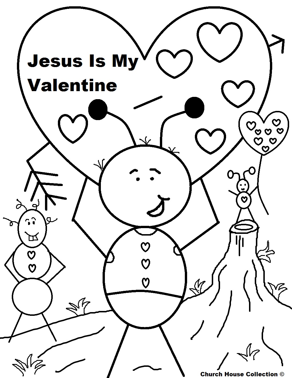 valentine for jesus coloring pages - photo #7