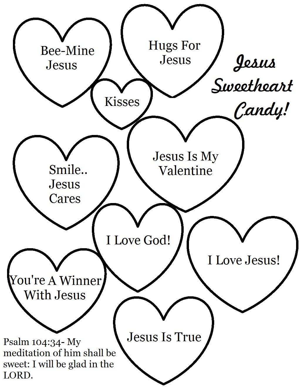 valentine coloring pages for sunday school - photo #2