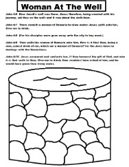 Woman At The Well Coloring Page