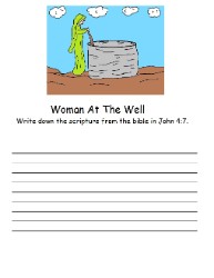 Woman At The Well Bible Writing Activity Sheet