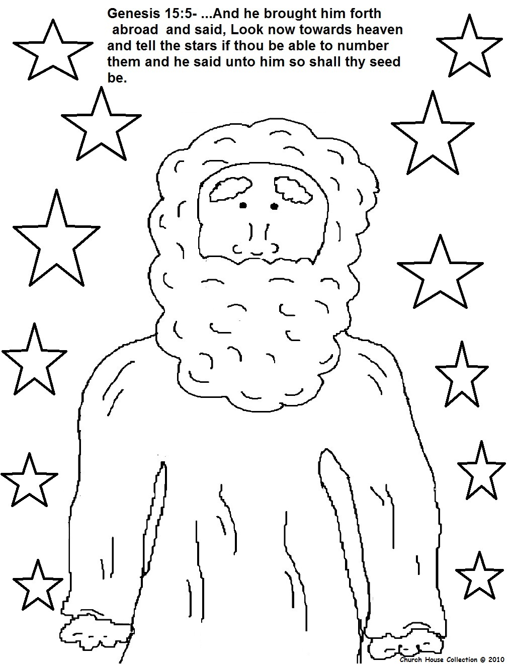 Colouring page of descendants like stars from