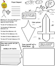 Armor of God Activity Sheet For Kids Wild Card