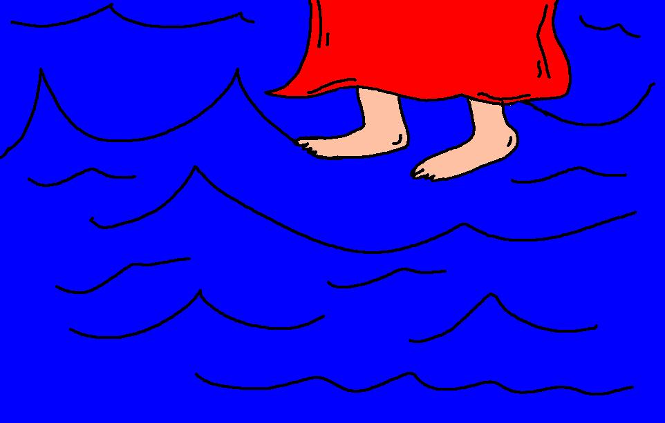 clipart jesus and peter walking on water - photo #9
