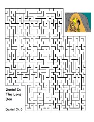 Daniel in the lions den maze