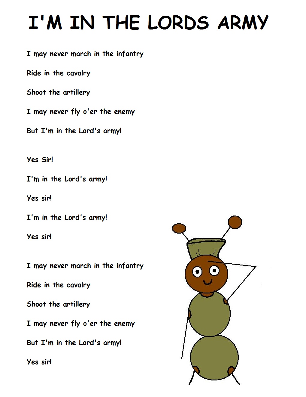 Im in the lords army lyrics