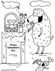 Valentine's day Coloring pages Sheep Eating Suckers