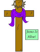 Easter Sunday School Bible Coloring Pages Free Printable of Cross With Thorns And Purple Cloth material drapped on old wooden cross. Jesus Is Alive Easter Coloring Pages Sheets by Church House Collection