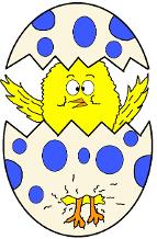 Free Holiday Coloring Pages for kindergarten preschool School Kids- Easter Coloring pages, Fall Coloring Pages, Winter Coloring Pages, Summer Coloring Pages, Yellow Chick Popping Out of Egg with blue polk a dots on it Coloring Pages