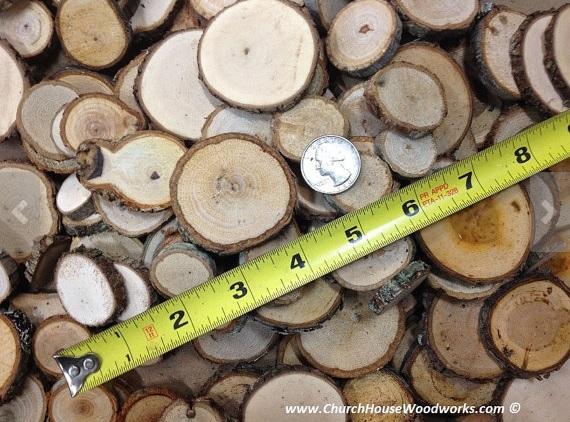 Rustic Real Wood Slices- Wooden Supplies For Rustic Weddings, Crafts, Birthday Party, Paint and Do Art On These Wood Slices- Tiny To Big Wood Slices- For Sale by Church House Woodworks
