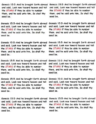 Abraham Scripture Printout