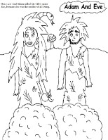 Adam and Eve Coloring Pages