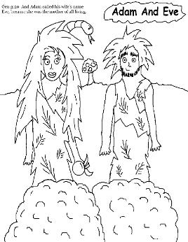 Adam and Eve Coloring page