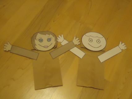 Adam and Eve Paper Lunch Bag Craft