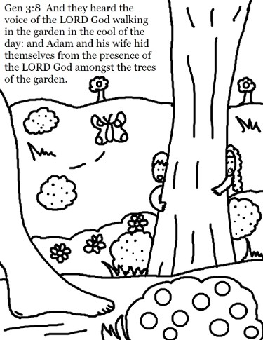 Adam and Eve Coloring Pages