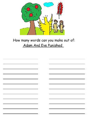 Adam and Eve Word In A Word