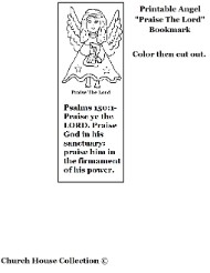 Angel Praise the Lord bookmark