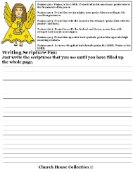 Angel Writing Scripture Fun Activity Page