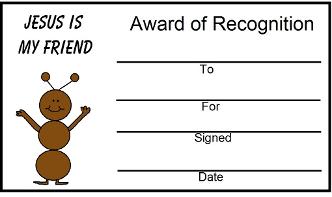 Printable Award Certificates For Church