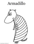 Armadillo Coloring Page- Animal Coloring Pages For Kids