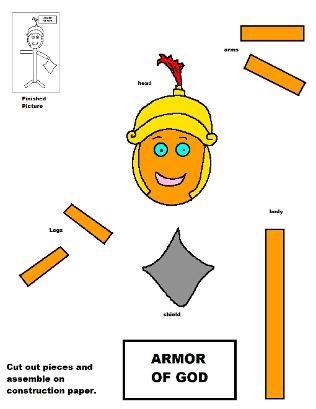 Armor of God Activity Sheet For Kids