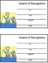 Baby Jesus And His Sheep Fishing Award Certificate