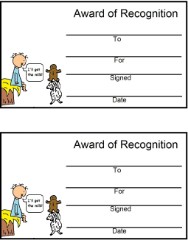 Baby Jesus In The Manger And Sheep & Gingerbread Cookie Award Certificate
