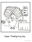 Thanksgiving Coloring Page, Turkey Coloring Page, Turkey stole cake coloring page