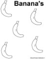 Banana Coloring Pages- Food Coloring Pages For Kids