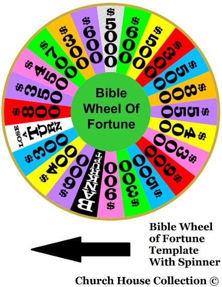 Bible Wheel Of Fortune Template Printable by ChurchHouseCollection.com