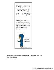 Boy Jesus 12 years old teaching in temple bookmark