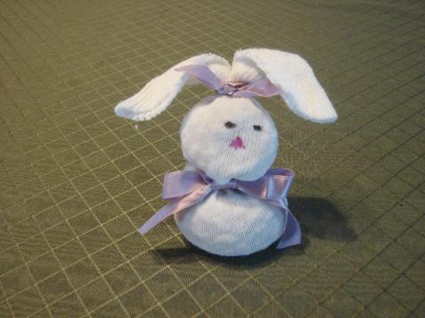 Spring Rabbit Sunday School Craft for Kids- Sock Rice Rabbit
